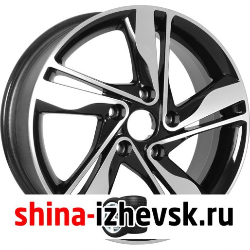 Колесный диск Tech Line 650 6.5xR16 5×114.3 ET50 DIA67.1 черный с алмазной проточкой в Ижевске